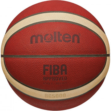 FIBA Approved BG5000 Basketball 12 Panel Real Leather (Indoor)